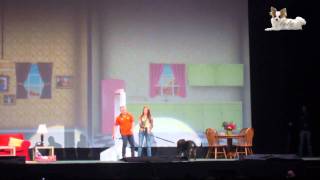 Cesar Millan Live @ Sportpaleis Antwerp - May 6, 2011 - Food control with Liesbeth and dog Juna