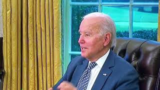 Biden ends Oval Office meeting...  Mocks them, calling them STUPID !