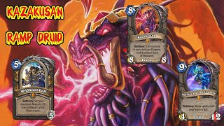 Hearthstone - This Deck Is Full Of  Powerful Treasures - Kazakusan Ramp Druid - Standard Ranked.