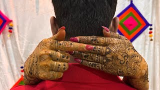 Shradha Engagement Mehendi | 01-03-24 #anida #2024 #marathivlog #mehndi