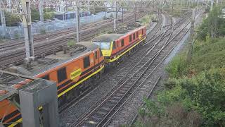 90012 & 90044 4M03 2223 Grangemouth Flt to Daventry Int Rft Recep Fl passing Stafford South Junction