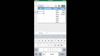 Microsoft Excel 2016 for iPhone   Inserting and Manipulating Data   Creating Automatic data series