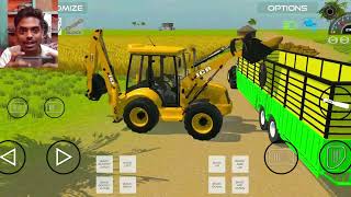 Tractor Trolley Load Jcb Se Kiya || Jcb Drive New Moments || Indian Vehicles Simulator 3d