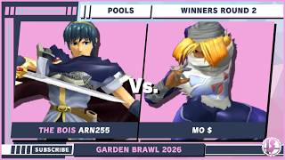 Garden Brawl 2026 - Pools - Winners Round 2 - Arn255 (Marth) VS Mo $ (Sheik) - SSBM - Melee Singles