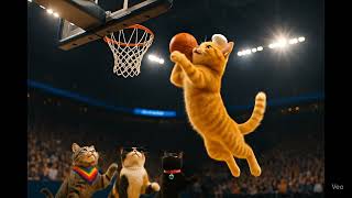 🐈 🥇 Cat-Lympics at SoFi Stadium! 🐾 | 🏀 Basketball competition Boris #CatLympics #veo3