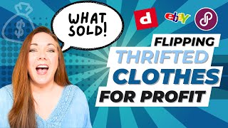 I Turned $49 into $629 This Week! What Sold? Reselling Thrift Store Clothes on eBay Poshmark Depop
