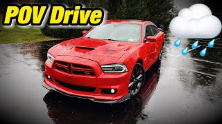 POV Drive in the Rain in My Dodge Charger RT! (It Turned Into a Rainstorm!!) 🌧️☔️