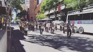 The 1st Regiment RAA on parade Anzac Day 2018