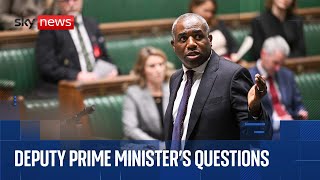 Deputy PMQs | David Lammy stands in for Starmer in the House of Commons