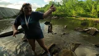 ULTRA LITE!!!!!(SPILLWAY FISHING)!!!THEY WERE STACKED UP!! (1v1)