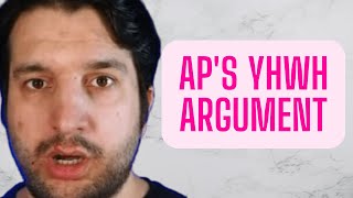 Apostate Prophet's amazing YHWH argument