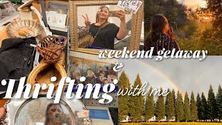 THRIFTING a new MASSIVE thrift store while GLAMPING | HAUL | SPRING decor