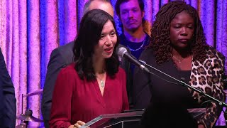 'Boston doesn't back down': Wu attacks Trump in election night speech