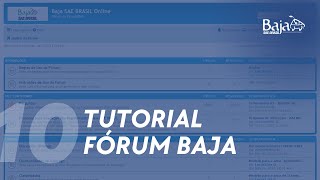 [Fórum Baja SAE BRASIL] Descubra como ser notificado sobre um tópico do fórum