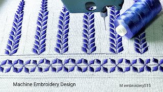 Embroidery Design Borderline sleeves Machine Embroidery industrial zigzag machine
