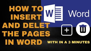 How to insert and Delete the Blank Pages in Word with in a 3min | MS word |