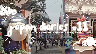 japan diaries #11 🇯🇵 → first time trying kura sushi, ghibli store (again) and disney hotel !!