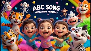 ABC Song With Funny Animals 🐶🐱 | Learn Alphabet A to Z | Kids Songs & Nursery Rhymes