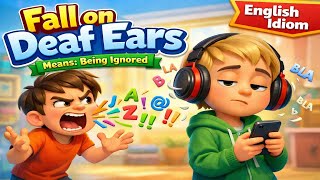 FALL ON DEAF EARS 🙉 | Learn This English Idiom with Stories