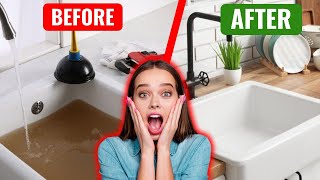 How to Unclog A Kitchen Sink with Standing Water (No Plumber Needed)