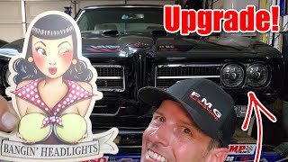 Super Bright LED Headlights for Classic Cars by Bangin Headlights.  Install into my 69 Pontiac GTO
