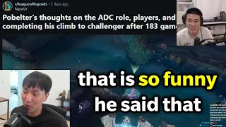 Doublelift Reacts to Pobelter's Thoughts on ADC After Hitting Challenger