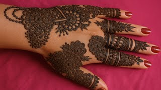 new stylish back hand mehndi design l mehndi design l easy mehndi design l cone design l best mehndi