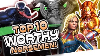Odin's Top 10 Worthy Champs for Allfather Norsemen Prefight Ability! | Marvel Contest of Champions
