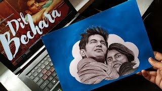 dil bechara drawing | sushant singh rajput | pencil sketch | chida arts