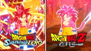 Mini SS4 Goku In Dragon Ball Sparking Zero vs Dragon Ball Z Kakarot