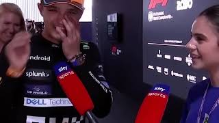 Lando Norris reaction to breaking max verstappen’s trophy #f1 #landonorris