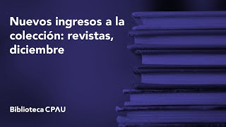 Nuevas revistas diciembre 2024