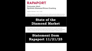 State of the Diamond Market 11/21/23 - Statement from Rapaport