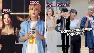 Sakura & TXT Taehyun being 'hybe twins' (cute similarities and interactions)