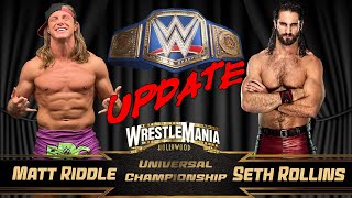 Matt Riddle vs Seth Rollins Wrestlemania Hollywood