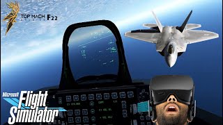 First TopMachStudios F22 Flight in VR! - Microsoft Flight Simulator - CFB Moose Jaw to Winnipeg, CA