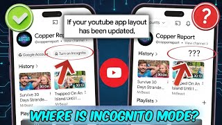 Youtube incognito mode not showing [Fix 100% New Update] Where is incognito mode in youtube 