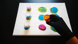 Acrylic Pouring COLOR EXPLOSION!!! 😮 9 FLIP CUPS in 1 PAINTING!