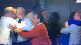 Chris Christie loving on Jerry Jones after Cowboys win