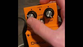 my Boss DS-1 distortion pedal settings