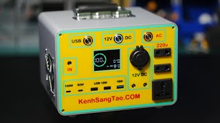 V4 - 650Wh Power Station | 600W Pure Sine Inverter + 7S 29.4V 25Ah Battery + KST 3D Printed Box