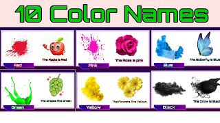 Learn Colors with Video Clips | Animated Video | 10 Colors Name | @LearnBachho