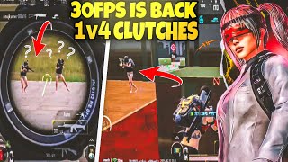 BGMI 1V4 AGGRESSIVE CLUTCH 🔥 | 30FPS IS BACK 🥷