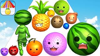 FRUIT MERGE GAME EVOLUTION RUN - Gameplay Walkthrough (Android,iOS) All Levels Free