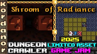 Shroom of Radiance - Playing DungeonCrawler Limited Asset GameJam 2025 Submissions