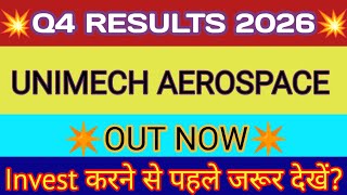 Unimech Aerospace Q4 Results 2026 🔴 Unimech Aerospace Results 🔴 Unimech Aerospace Share Latest News