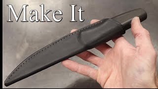 Making a leather sheath for a knife - Easy Tutorial
