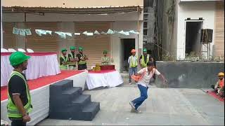 UNBELIEVABLE CELEBRATION at Construction Site ! Workers Dance | Safety Day Special | Must Watch