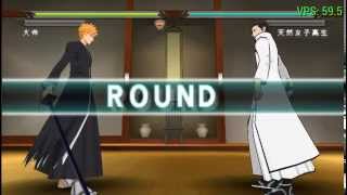 Bleach HTS 7 gameplay on PPSSPP v0.76 (Ichigo vs Aizen)