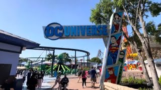 Six Flags Fiesta Texas DC Universe Complete Walkthrough and Rides 